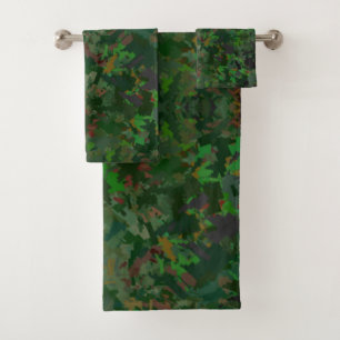 Camouflage Pixels Woods Badhandtuch Set