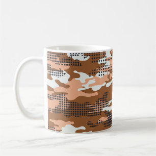 Camouflage Polka Dot: Abstrakt Nahtlos. Kaffeetasse