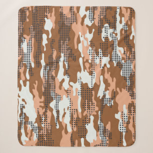 Camouflage Polka Dot: Abstrakt Nahtlos. Sherpadecke