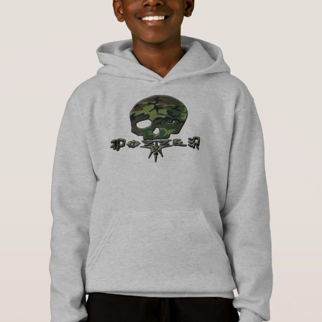 Camouflage Pozzer Logo Hoodie (Vorderseite)
