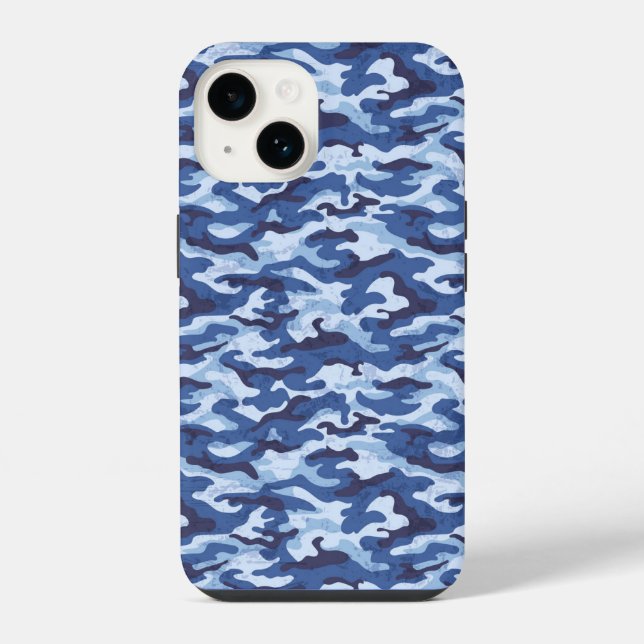 Camouflage Print iPhone 14 Fall Hülle (Rückseite)