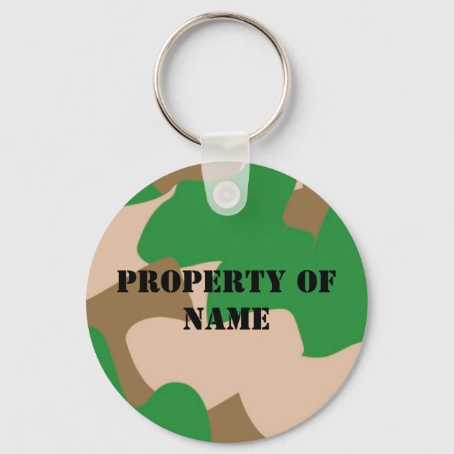 Camouflage, Property of name keychain Schlüsselanhänger (Vorderseite)
