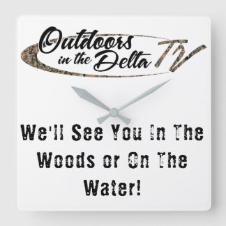 Camouflage Quadratische Wanduhr