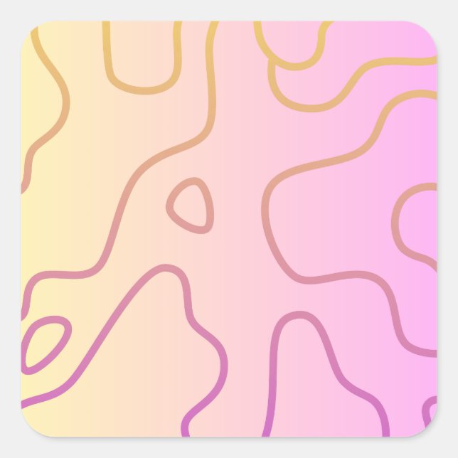 camouflage quadratischer aufkleber (Vorderseite)