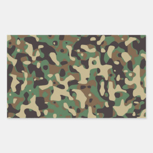 Camouflage Rechteckiger Aufkleber