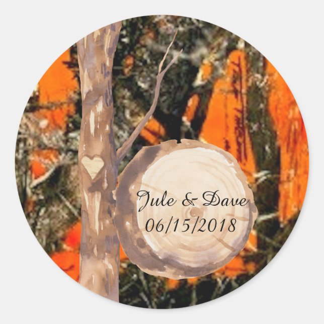 Camouflage Redneck Wedding Sticker (Vorderseite)