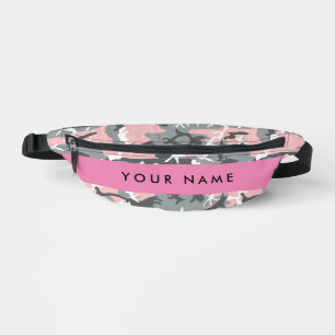 Camouflage rose et gris Votre nom Personnalisez