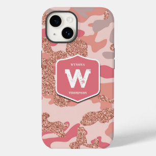 Camouflage Rose Gold Blush Pink Camouflage Arena M Case-Mate iPhone 14 Hülle