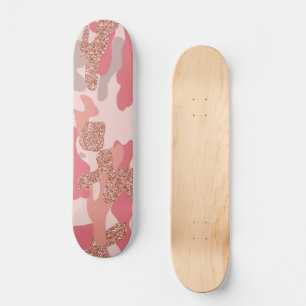 Camouflage Rose Gold Blush Pink Camouflage Arena M Skateboard