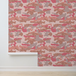 Camouflage Rose Gold Blush Pink Camouflage Arena M Tapete