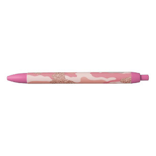 Camouflage Rose Gold Blush Pink Camouflage Muster Kugelschreiber