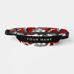 Camouflage rouge et gris Votre nom Personnaliser