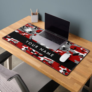 Camouflage rouge et gris Votre nom Personnaliser
