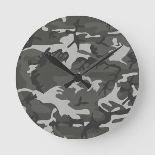 Camouflage Runde Wanduhr
