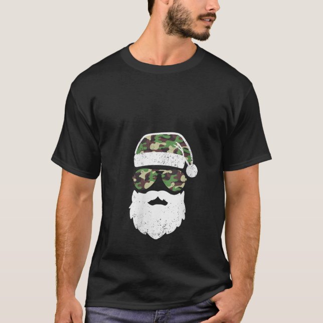 Camouflage Santa Claus Sonnenbrille Kinder Camoufl T-Shirt (Vorderseite)
