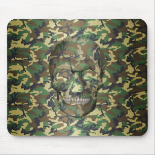 Camouflage-Schädel des Waldland3d Mousepad