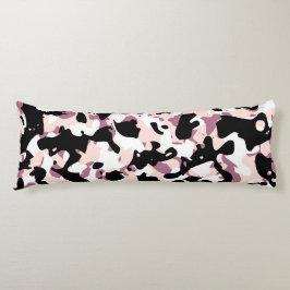 Camouflage, schwarz, rosa und Pflaumenkissen Seitenschläferkissen