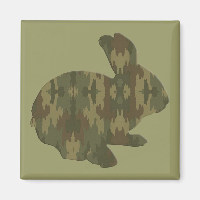 Camouflage Silhouette Osterfest Magnet (Vorne)