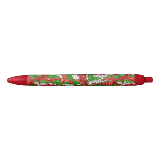 Camouflage Silver Xmas Muster Kugelschreiber (Vorderseite)