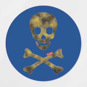 Camouflage Skull Etiketten