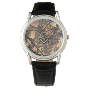Camouflage Square Compass Armbanduhr