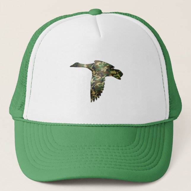 Camouflage - Stockenten-Ente im Flug Truckerkappe (Vorderseite)