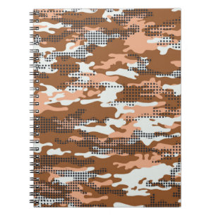 Camouflage Tapete mit Polka Punkte abstrakt Naht Notizblock