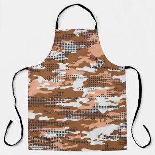 Camouflage Tapete mit Polka Punkte abstrakt Naht Schürze
