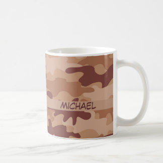 Camouflage-Tarnungs-Name Browns TAN personalisiert Kaffeetasse