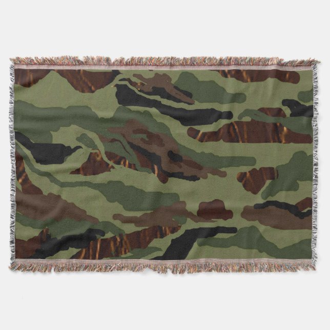 Camouflage Throw Blanket Decke (Vorderseite)