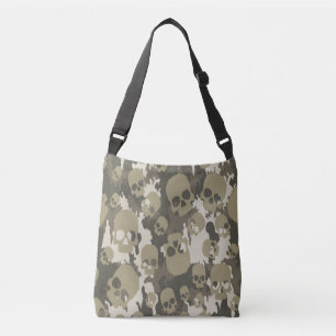 Camouflage Tote Beutel mit Schädel Tragetaschen Mit Langen Trägern