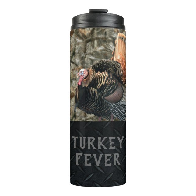 Camouflage Türkei Jagd Männer's Tumbler Thermosbecher (Vorderseite)