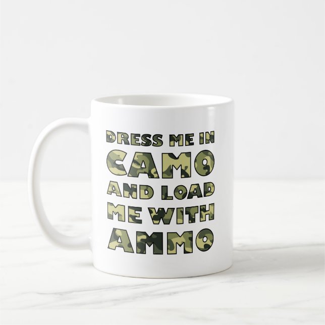 Camouflage und Ammo Funny Junting Tasse (Links)