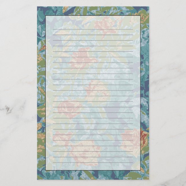 Camouflage und Blume Briefpapier (Vorderseite)