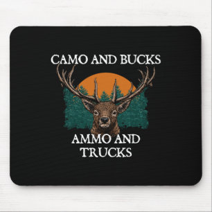 Camouflage und Bucks Ammo und LKW suchen Tiere Hun Mousepad