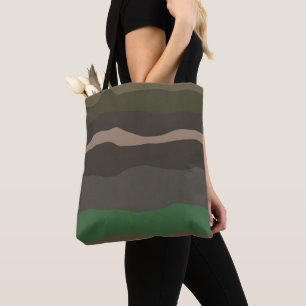 Camouflage und grüne abstrakte Streifen Tasche