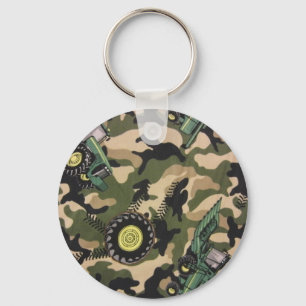Camouflage und Zugmaschinen Schlüsselanhänger
