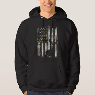 Camouflage US Flag Hirschelch Buck Camoflage Jagdj Hoodie