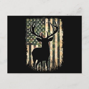 Camouflage US Flag Hirschjagd Jagdjäger Begleitkarte