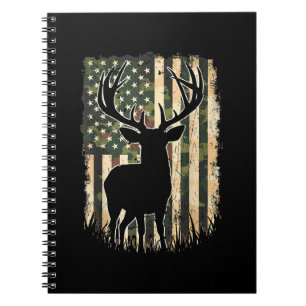 Camouflage US Flag Hirschjagd Jagdjäger Notizblock