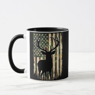 Camouflage US Flag Hirschjagd Jagdjäger Tasse