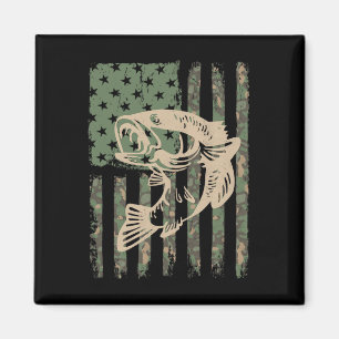 Camouflage US-Flagge Big Mouth B Fischen 1 Magnet