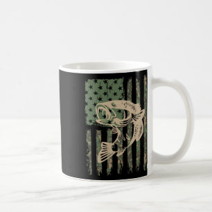 Camouflage US-Flagge Big Mouth B Fischen Geschenk Kaffeetasse
