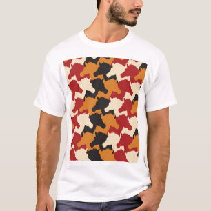 Camouflage verbindet Köpfe, wiederholt Muster. T-Shirt