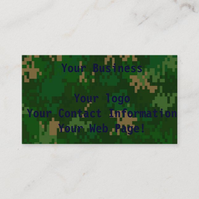 Camouflage Visitenkarte (Vorderseite)