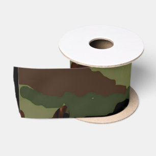 Camouflage Volles Muster Satinband