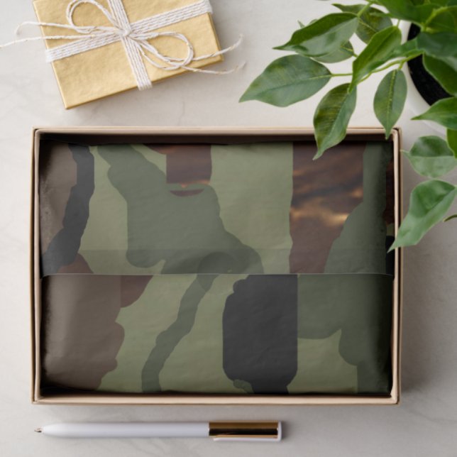 Camouflage Volles Muster Seidenpapier (Geschenk)