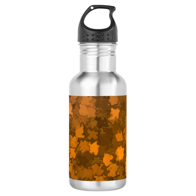 Camouflage von Blätter Edelstahlflasche (Vorderseite)