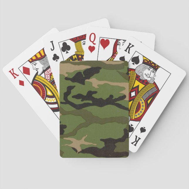 Camouflage von Wäldern Spielkarten (Rückseite)