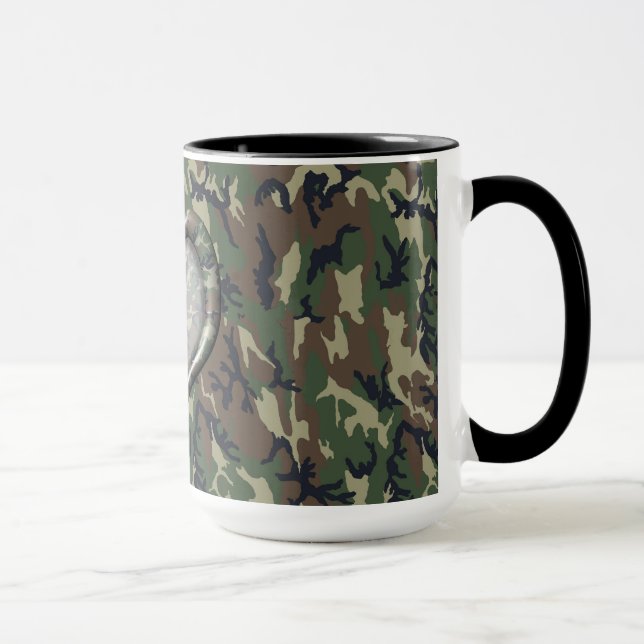 Camouflage Wald Waldherz auf Camouflage Tasse (Rechts)